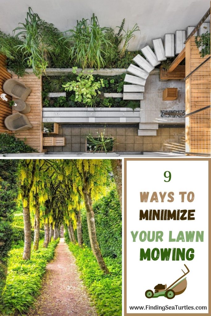 9 Ways to Minimize Your Lawn Mowing #MinimizeLawn #ShrinkYourLawn #SmallerLawn #LessGrassLawn #DownsizeYourLawn