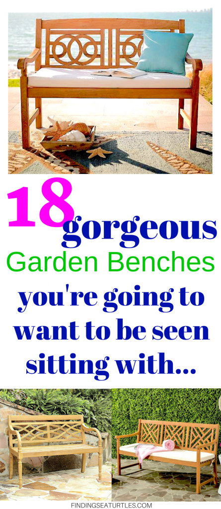 18 Gorgeous Garden Benches You're Going to Want to Be Seen Sitting With #GardenDecor #GardenScape #OutdoorLiving