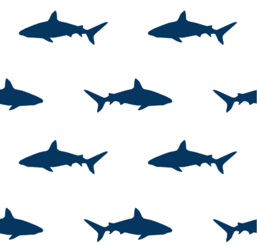 10 Cool Ways to Let Some Shark! Into Your Home - Shark Fabric by Charlotte Winter #sharkweek #beachhouse #coastaldecor #fabric 