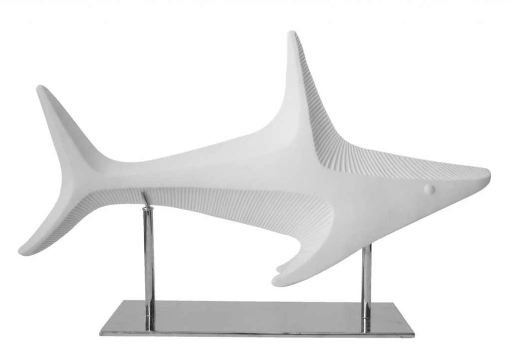 10 Cool Ways to Let Some Shark! Into Your Home - Shark Menagerie by Jonathan Adler #sharkweek #shark #beachdecor #beachhouse #coastaldecor