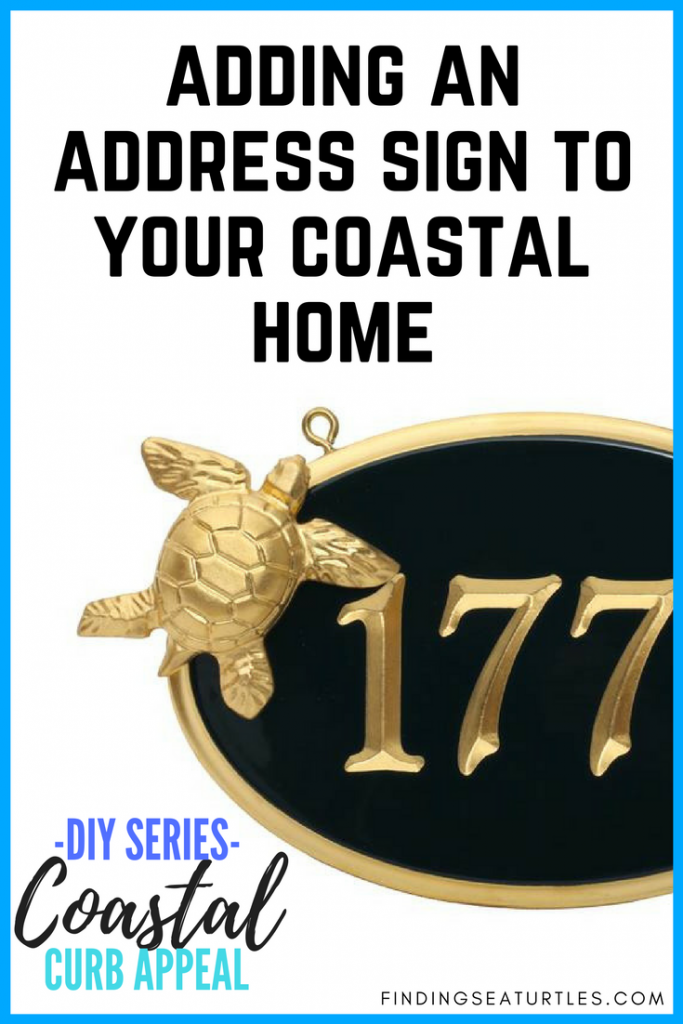 Curb Appeal DIY: Coastal Address Sign #CoastalDecor #DIY #CurbAppeal