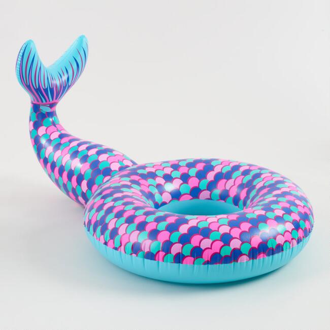 Summer Family Fun Giant Mermaid Tail Pool Float #SummerFun #SummerGames #SummerPool #PoolFloat