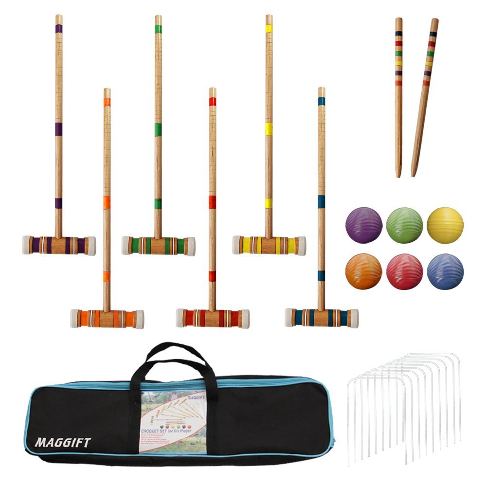 Summer Family Fun Maggift Player Croquet Set #SummerFun #SummerGames #Summer #SummerCroquet #LawnGames