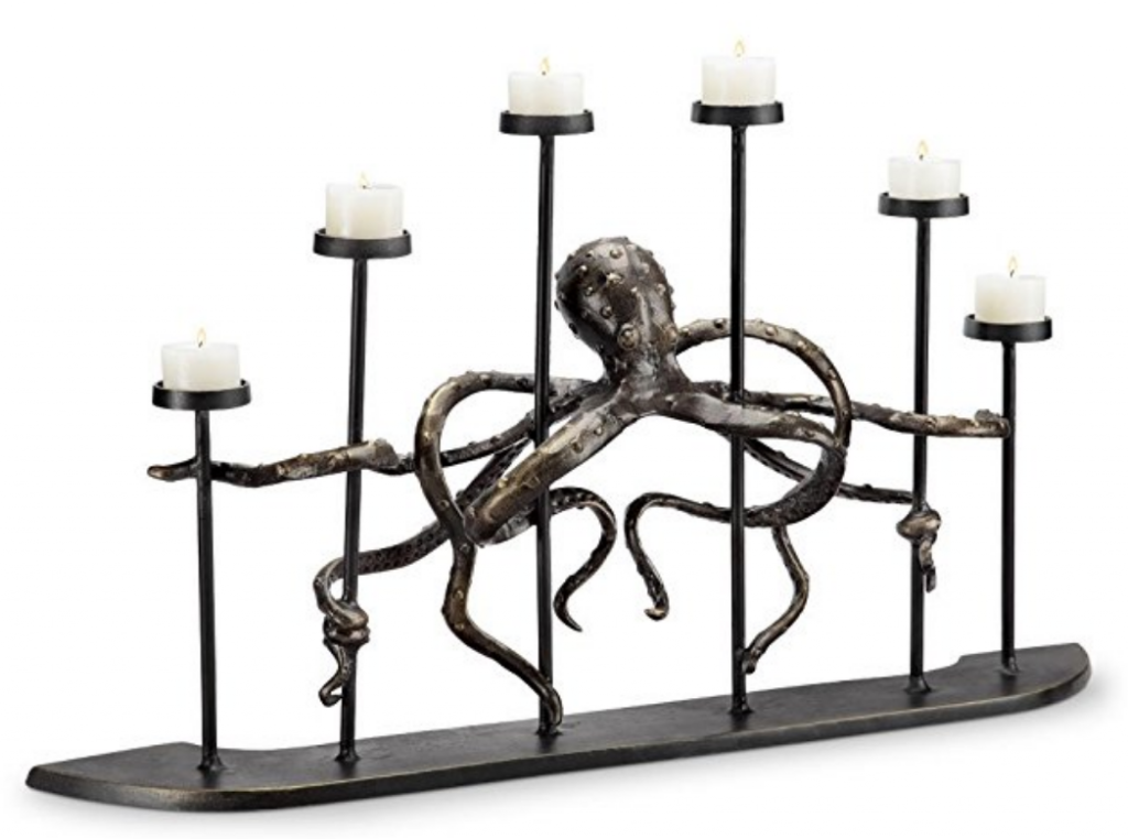 10 Octopus Home Decor Accessories For Your Coastal Home   Octo Candleabra2 1024x762 