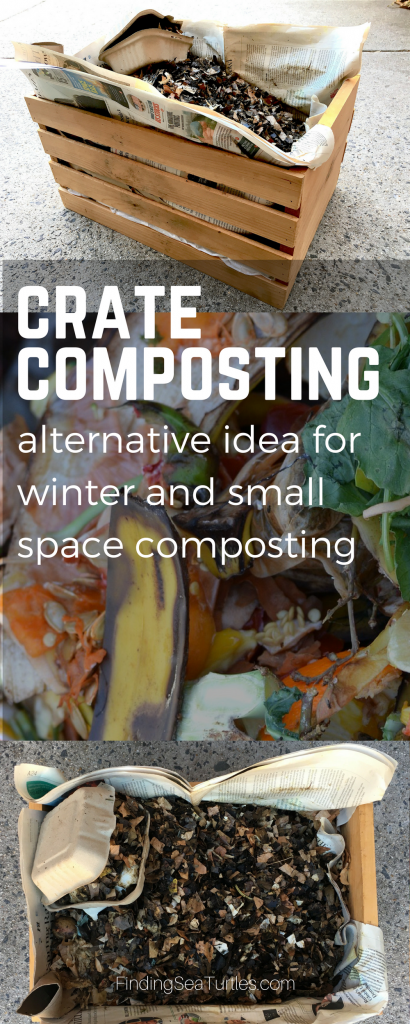 Crate Composting - Alternative for Winter or Small Space Living #gardeningtips #gardeninghacks #greengardening