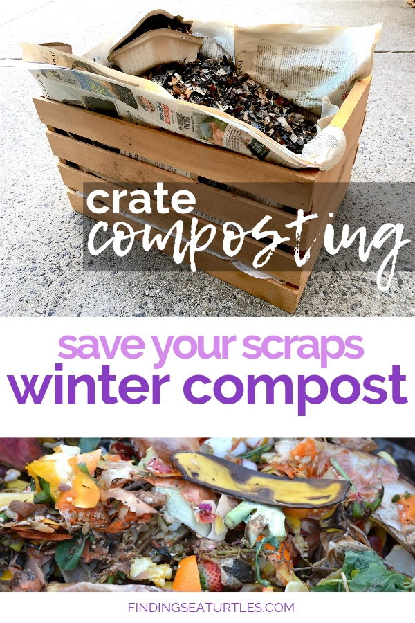 Crate Composting - Alternative for Winter or Small Space Living #gardeningtips #gardeninghacks #greengardening