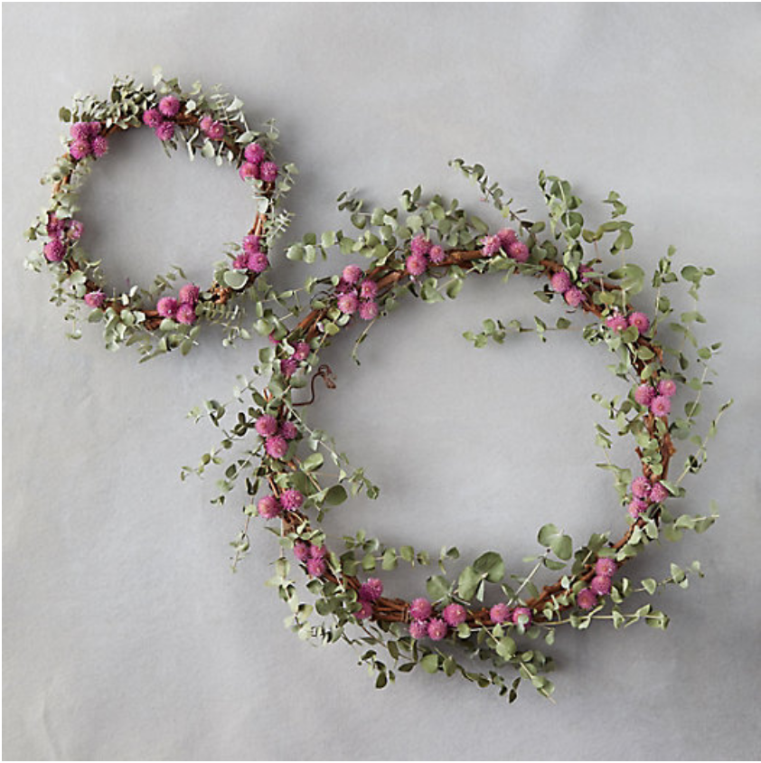 25 Pretty in Pink Gifts for Mom Globe And Eucalyptus Wreath #MothersDay #GiftsForMom #PinkGiftsForMom #MothersDayGifts #Terrain #PrettyPinkGifts