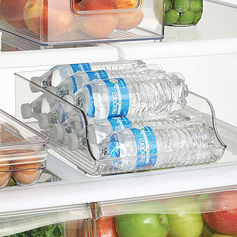 10 Mind Blowing Refrigerator Organization Hacks InterDesign Refrigerator Bottle Holder #Organize #Organization #OrganizedRefrigerator #Fridge #Refrigerator #RefrigeratorStorage #Storage #SaveTime #SaveMoney