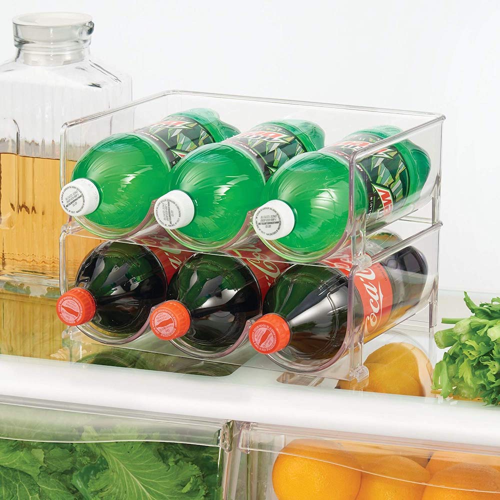 10 Mind Blowing Refrigerator Organization Hacks Stackable Vertical Standing Bottle Stand #Organize #Organization #OrganizedRefrigerator #Fridge #Refrigerator #RefrigeratorStorage #Storage #SaveTime #SaveMoney