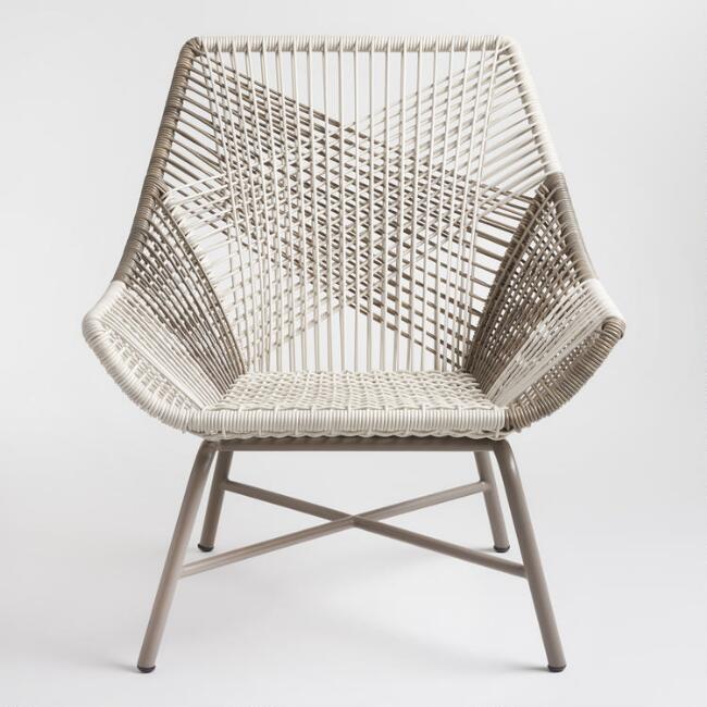 8 Cool Patio Chairs Gray Woven All Weather Wicker Andalusia Outdoor Chair #Patio #Porch #Balcony #PatioChairs #OutdoorChairs 