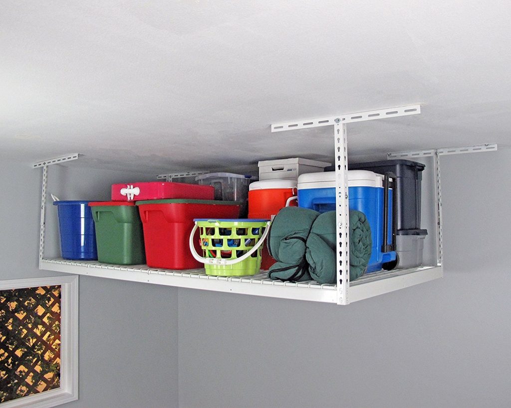 15 Clever Garage Hacks Saferacks 4 X 8 Overhead Garage Storage Rack #GarageCleaning #GarageStorage #GarageOrganization #GarageHacks #SafeRacksStorageRack