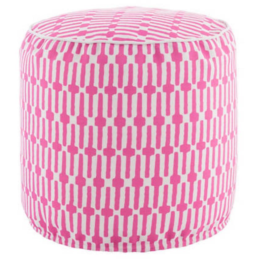 hot pink garden stool