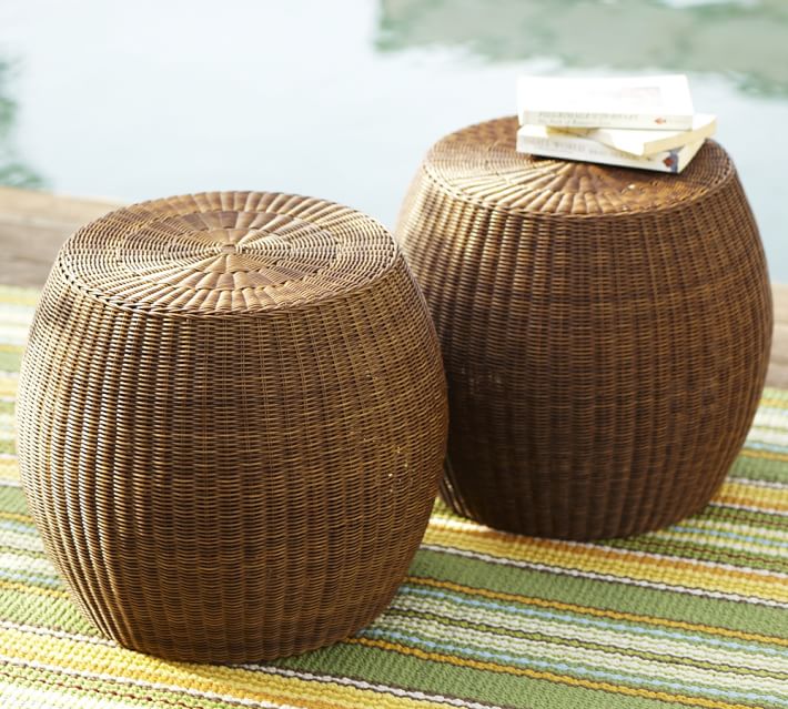 Wicker shop garden stool