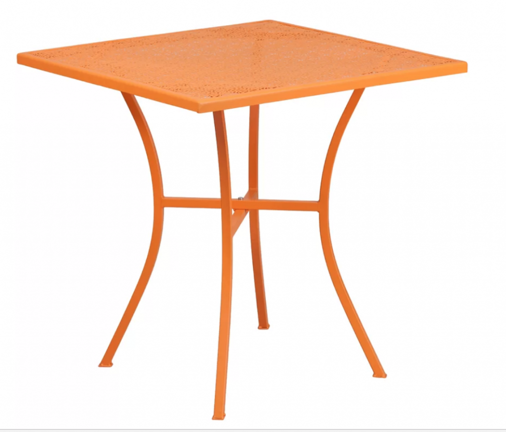 8 Bold Bistro Tables Lilliam Bistro Table #BistroTables #SmallSpace #SmallSpaceLiving #Wayfair #OutdoorLiving #Patio #Porch #pool