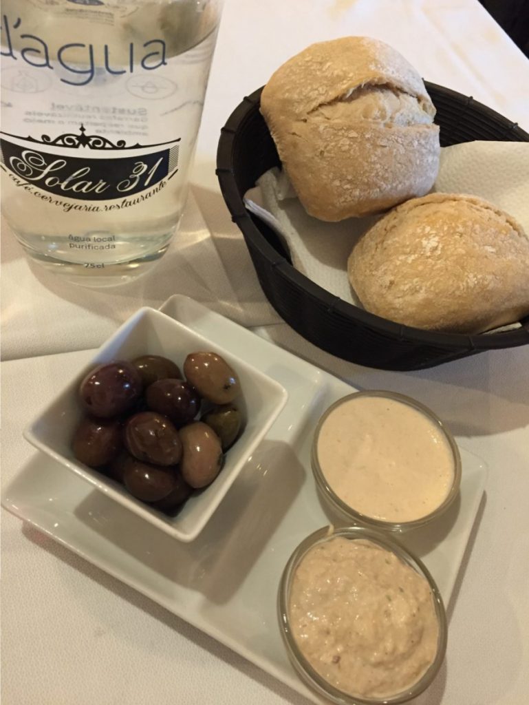 Loja Das Conservas Lisbon Solar 31 Olives, Bread With Tuna Pate And Sardine Pate #Lisboa #Lisbon #Portugal #Beach #BeachTravel #PortugalSardines #TravelPortugal #LovePortugal #LojaDasConservas #SardinePate #Foodie #PortugueseFood