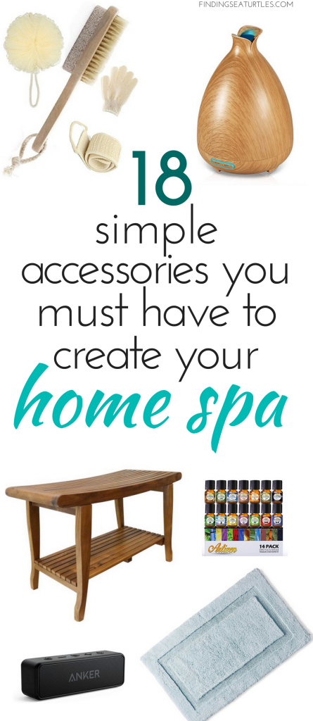 Create a Spa at Home with these 18 Bath Accessories #spa #bathroom #homespa #pamperyourself #spaaccessories #metime #bathaccessories