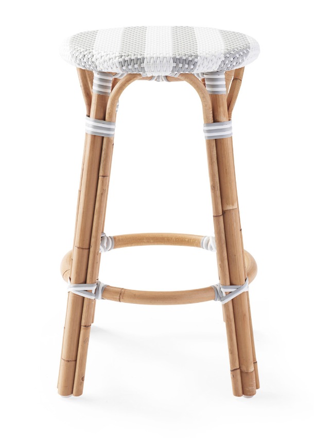 Riviera Backless Bar Stool #SerenaLily #CoastalDecor #CoastalHome #BeachHouse