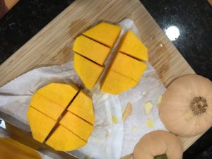  How to Cut a Butternut Squash for Cooking Cut Squash 8 #ButternutSquash #DIY #PrepButternutSquash #QuickAndEasy #HealthyEating 
