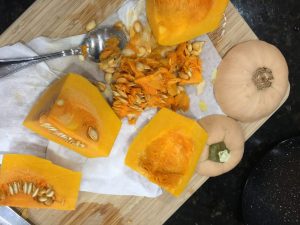How to Cut a Butternut Squash for Cooking Remove Pulp And Seeds From Squash Pieces #ButternutSquash #DIY #PrepButternutSquash #QuickAndEasy #HealthyEating 
