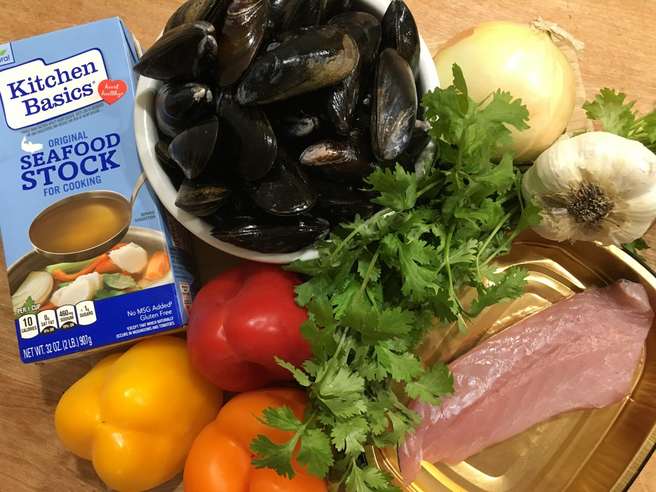 A Rock Fish, Mussel, Peppers #SoupRecipe #DIY #SeafoodSoupRecipe #QuickAndEasy #HealthyEating #EasyRecipe