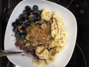 Easy Acai Bowl Recipe With Bananas and Blueberries Acai Bowls With Toppings, Almond Butter, And Honey #AcaiBowl #DIY #AcaiBowlRecipe #QuickAndEasy #HealthyEating #EasyRecipe