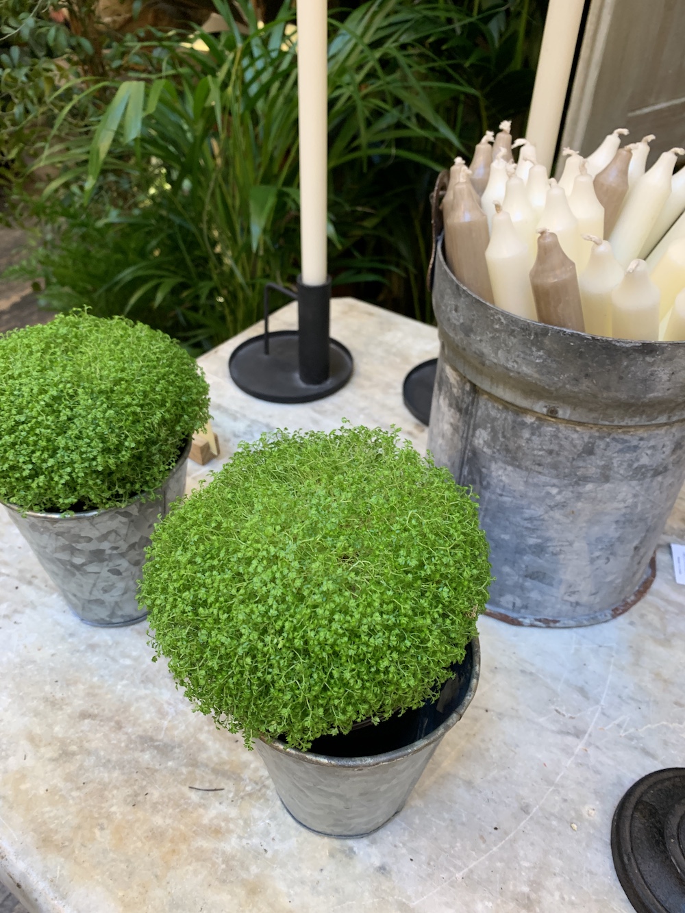 7 Things to do at Petersham Nurseries Petersham Greenery Candles In Galvanized Bucket #PetershamNurseries #Garden #GardenTools #GardenSupplies #Gardening #HomeDecor #GardenDecor #London #CoventGarden