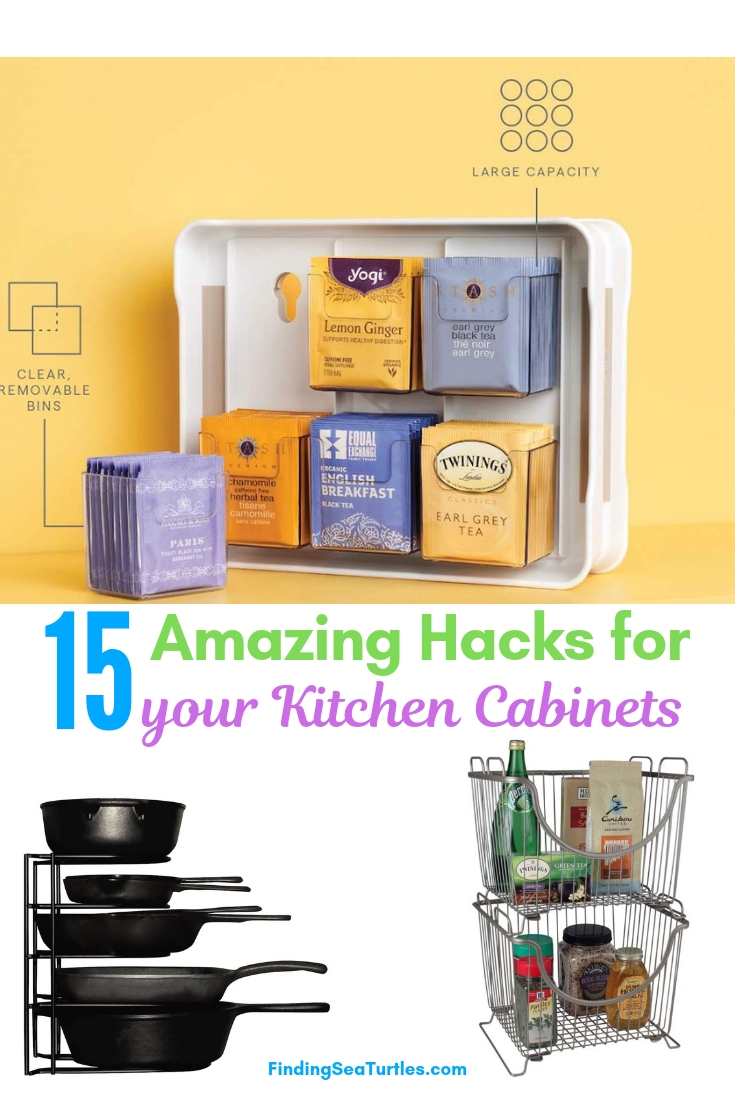 15 Amazing Hacks For Your Kitchen Cabinets #Organize #Organization #OrganizedKitchen #Kitchen #KitchenCabinets #KitchenStorage #CabinetStorage #Storage