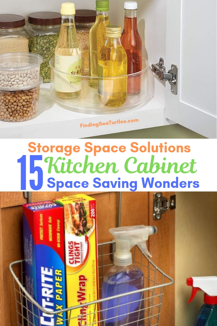 Storage Space Solutions 15 Kitchen Cabinet Space Saving Wonders #Organize #Organization #OrganizedKitchen #Kitchen #KitchenCabinets #KitchenStorage #CabinetStorage #Storage