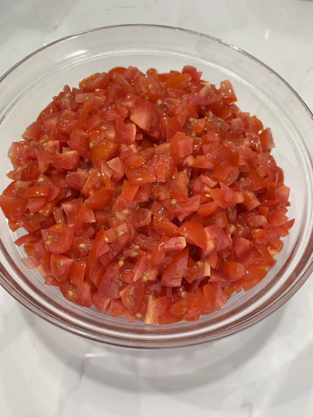 Grape Tomato Bruschetta, a Quick and Easy Appetizer Diced Grape Tomatoes #Bruschetta #GrapeTomatoes #TomatoBruschetta #QuickandEasy #BudgetFriendly #Affordable #Healthy #Appetizer #AffordableFood #SaveTime #SaveMoney