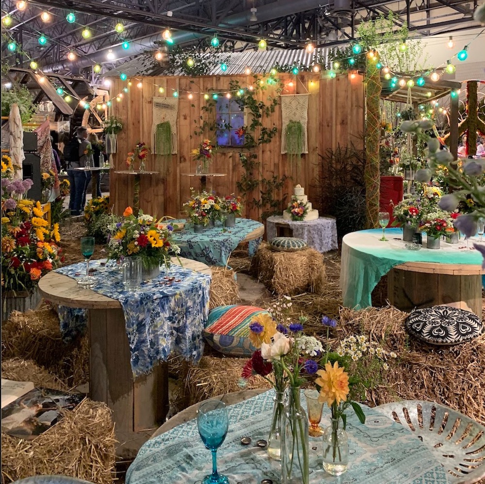 8 Exhibits to See at the Flower Show in Philadelphia WoodStock Dining Campsite #PHS #FlowerShow #TheFlowerShow #PhiladelphiaFlowerShow #Spring #SpringFlowers #Philadelphia #FlowerPower