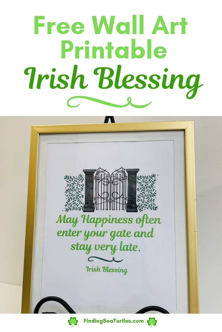 Free Wall Art Printable Irish Blessing #DIY #Affordable #SimpleDecor #QuickAndEasy #BudgetFriendly #StPatrick #StPatricksDay #StPatricksDecor #FreePrintable #IrishBlessing #WallArt #FreeWallArt