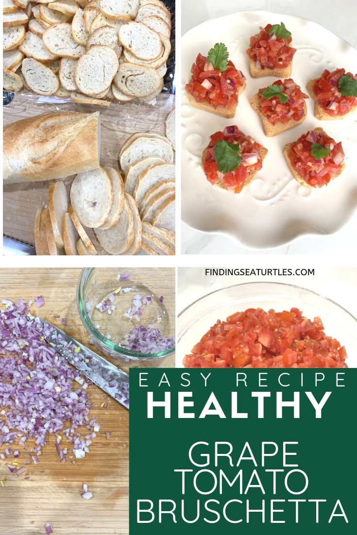 Healthy Grape Tomato Bruschetta Recipe #Bruschetta #GrapeTomatoes #TomatoBruschetta #QuickandEasy #BudgetFriendly #Affordable #Healthy #Appetizer #AffordableFood #SaveTime #SaveMoney