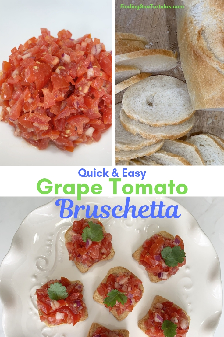 Quick & Easy Grape Tomato Bruschetta #Bruschetta #GrapeTomatoes #TomatoBruschetta #QuickandEasy #BudgetFriendly #Affordable #Healthy #Appetizer #AffordableFood #SaveTime #SaveMoney