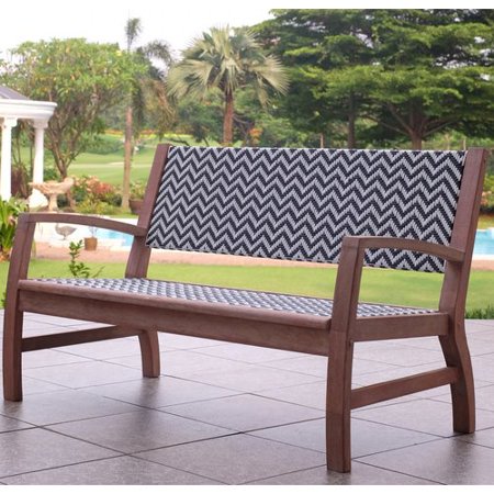 8 Garden Benches for a Restful Break Danya Wooden Wicker Garden Bench #Garden #Gardening #Landscape #Landscaping #GardenBench #Benches #OutdoorBench #Patio #Deck #Porch 