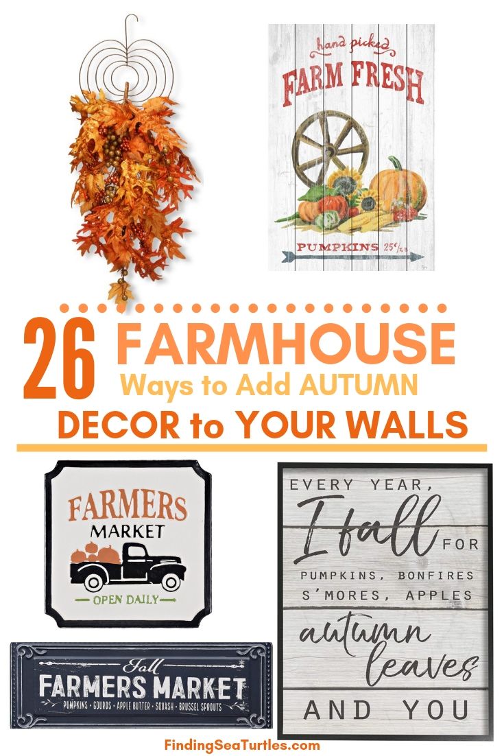 26 Farmhouse Ways To Add Autumn Decor To Your Walls #Farmhouse #FallWallDecor #FarmhouseWallDecor #RusticDecor #CountryDecor #FallDecor #AutumnDecor #FallWallArt