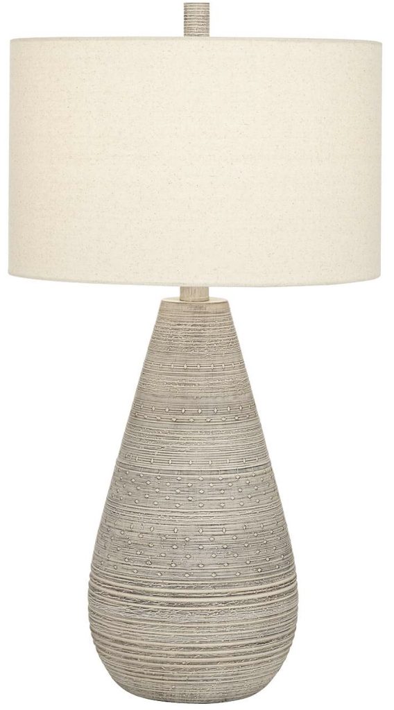 Julio Natural Gray Modern Ceramic Vase Table Lamp