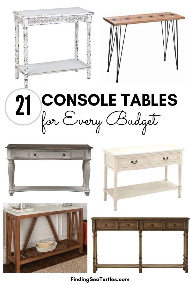 21 Console Tables for Every Budget #ConsoleTable #SofaTable #Decor #VintageDecor #FarmhouseDecor #NeutralDecor 