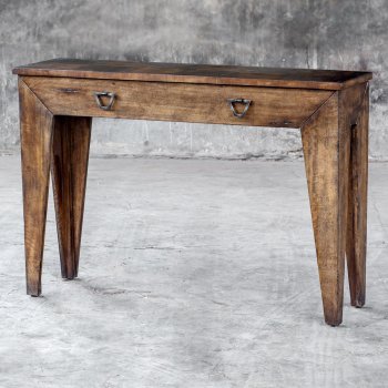 Tables for Entryways and Hallways Delara Wood Console Table #ConsoleTable #SofaTable #Decor #VintageDecor #FarmhouseDecor #NeutralDecor 