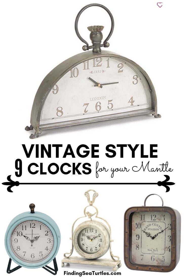 VINTAGE STYLE 9 CLOCKS For Your Mantle #Clocks #MantleClocks #Timepiece #TableTopDecor #Decor