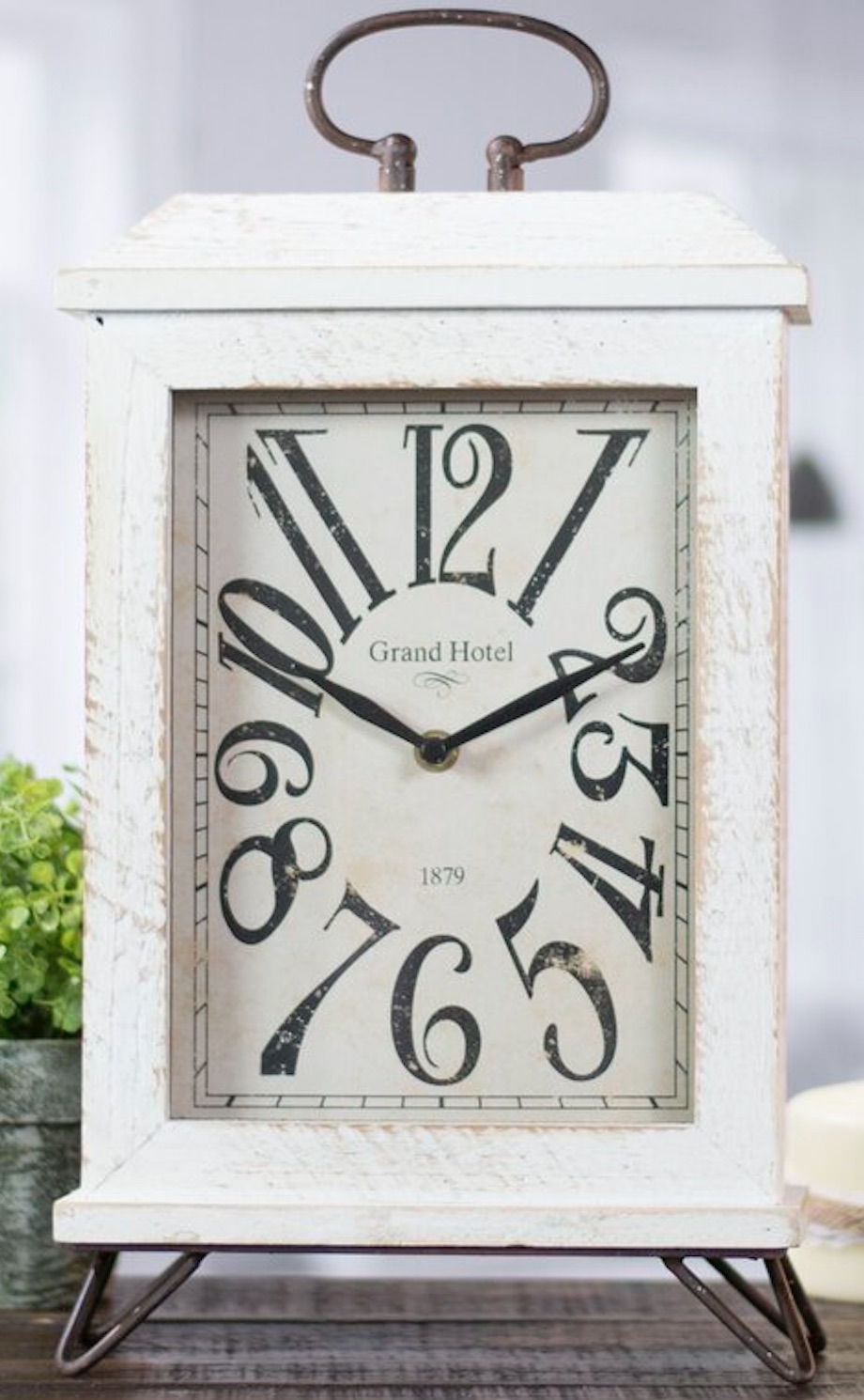 Clocks with Vintage Style Wooden Table Clock Pin #Clocks #MantleClocks #Timepiece #TableTopDecor #Decor