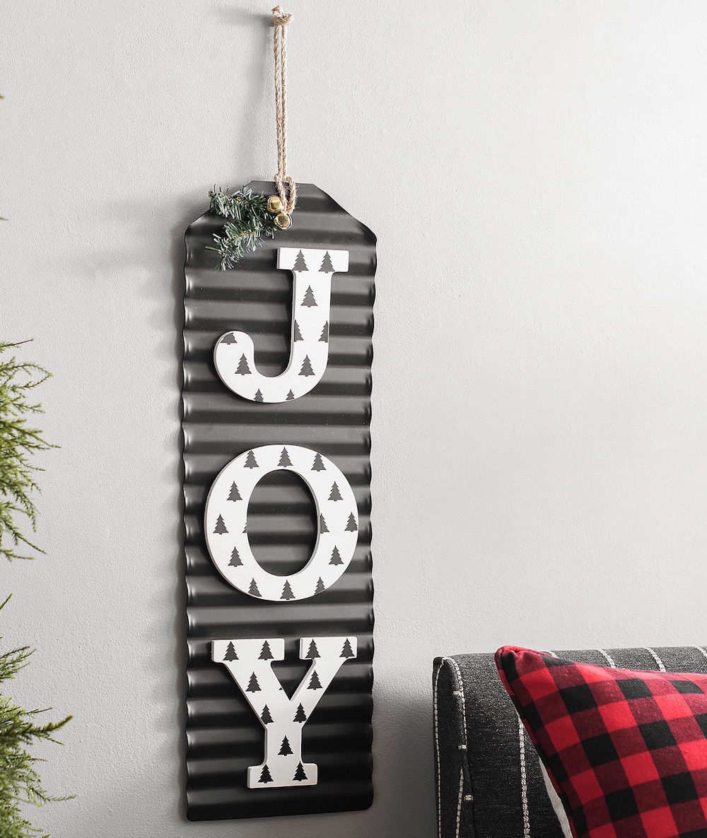 For the Home Black Metal Joy Tag Plaque #Decor #Christmas #ChristmasDecor #HomeDecor #ChristmasHomeDecor #HolidayDecor