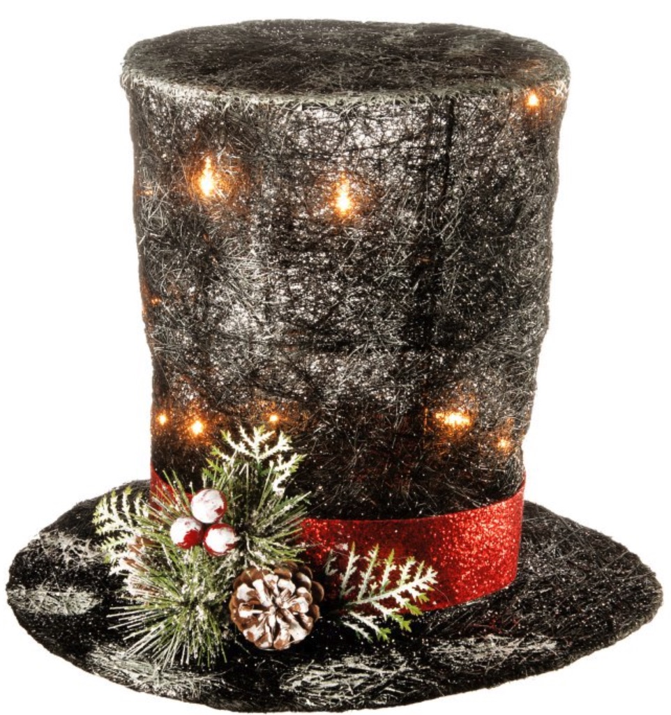 For the Home Black Top Hat Holiday Figurine #Decor #Christmas #ChristmasDecor #HomeDecor #ChristmasHomeDecor #HolidayDecor