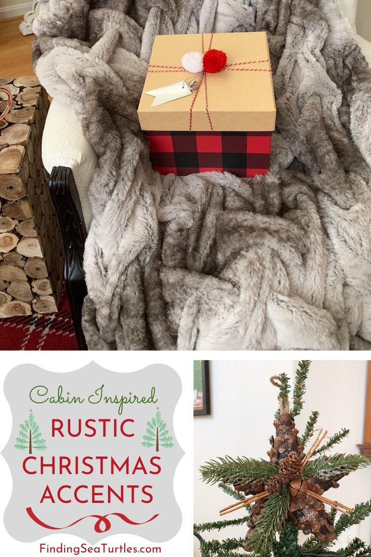Cabin Inspired Rustic Christmas Accents #Decor #ChristmasDecor #RusticChristmas #RusticChristmasDecor #Christmas ChristmasCabin #ChristmasLodge #ChristmasAccents #HolidayDecor