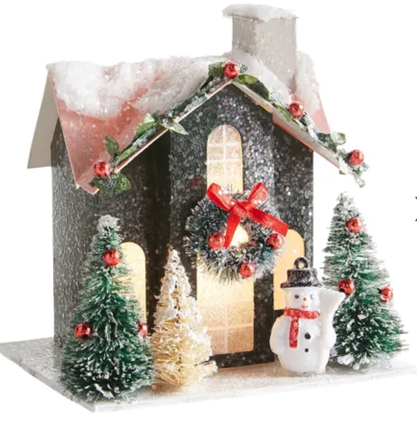 For the Home Green Snowman House #Decor #Christmas #ChristmasDecor #HomeDecor #ChristmasHomeDecor #HolidayDecor