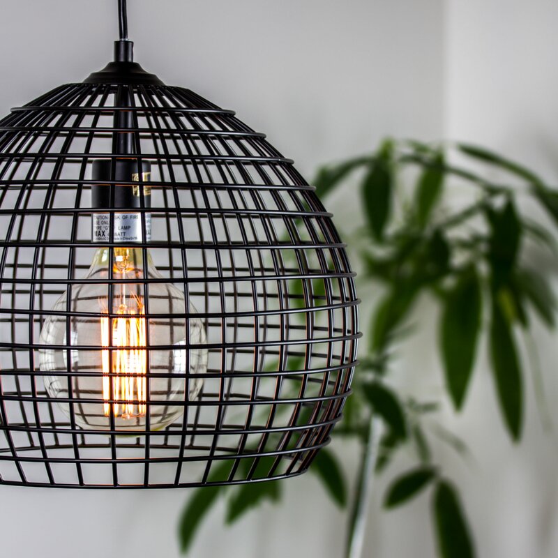 11 Best Factory Inspired Lighting Hambrick Industrial Style Caged Metal Globe Pendant #Decor #IndustrialDecor #IndustrialLighting #IndustrialPendants #WarehouseDecor #FactoryInspiredDecor