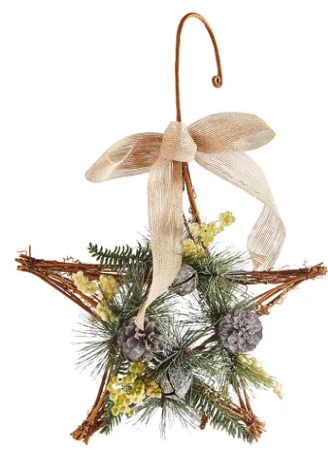 Affordable Christmas Accents Natural Star with Pinecones & Berries Chair Decor #Decor #ChristmasDecor #AffordableChristmasDecor #Christmas #ChristmasAccents #AffordableDecor