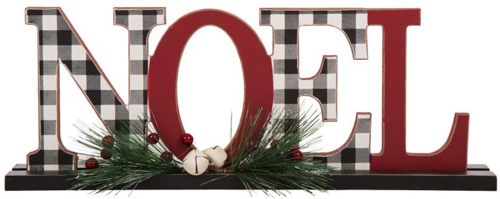 Best Christmas Decorations for the Home Plaid Noel Table Decor #Decor #Christmas #ChristmasDecor #HomeDecor #ChristmasHomeDecor #HolidayDecor