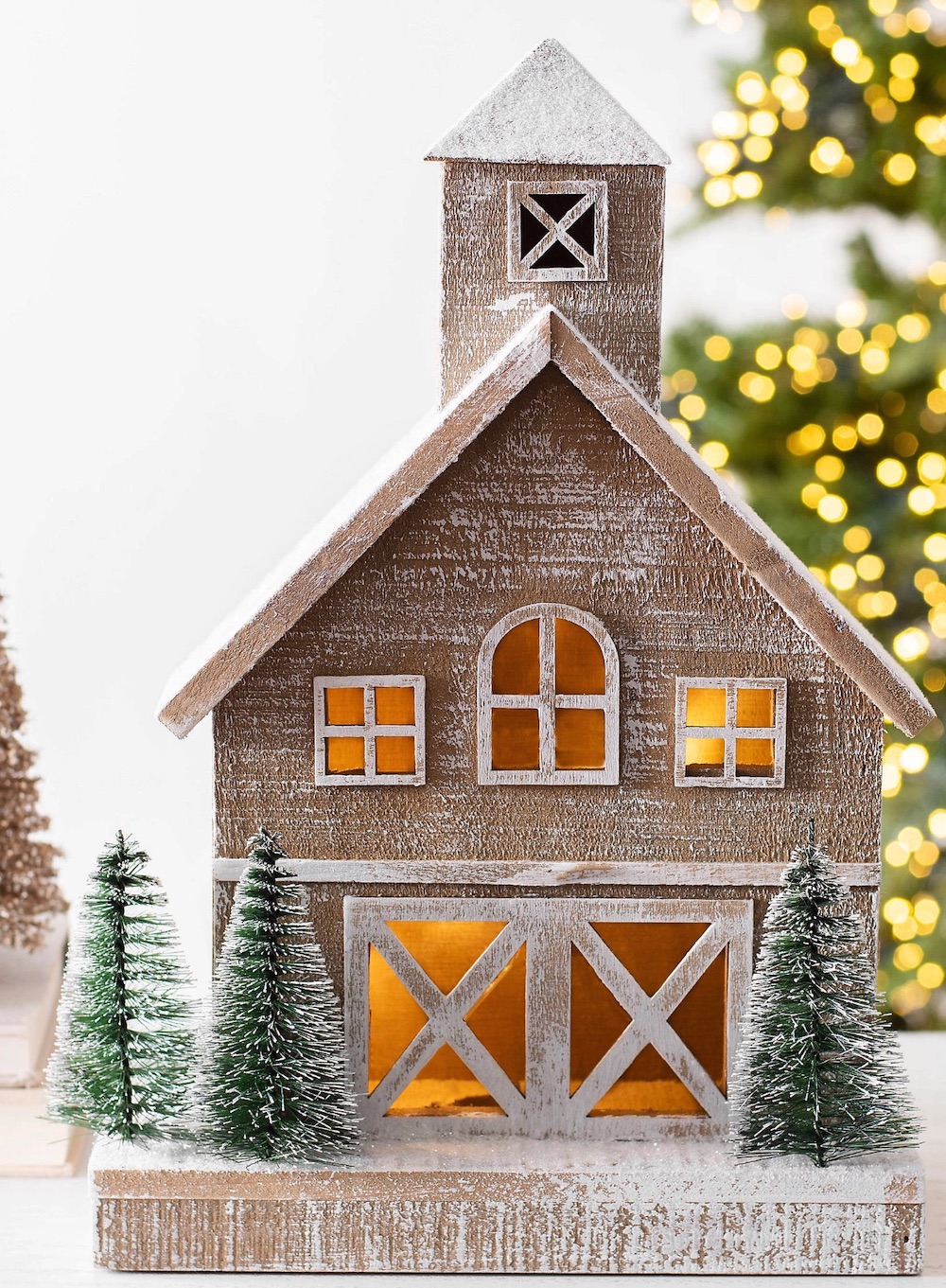 For the Home or Office Pre-Lit LED Wood Barn #Decor #Christmas #ChristmasDecor #HomeDecor #ChristmasHomeDecor #HolidayDecor