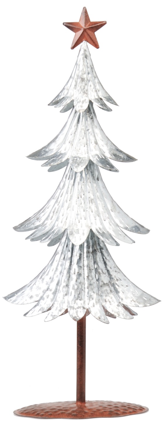 Affordable Christmas Accents Silver Metal Tabletop Christmas Tree #Decor #ChristmasDecor #AffordableChristmasDecor #Christmas #ChristmasAccents #AffordableDecor