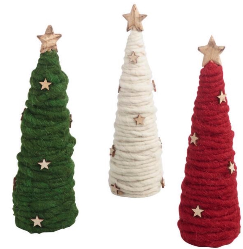 For the Home Wool And Wood Tree Set #Decor #Christmas #ChristmasDecor #HomeDecor #ChristmasHomeDecor #HolidayDecor